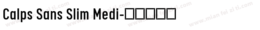 Calps Sans Slim Medi字体转换